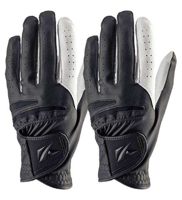 「＜キャスコ＞雨・汗に強い！ナノスタッドグローブ２枚組（メンズスポーツ用品）」｜ブラック