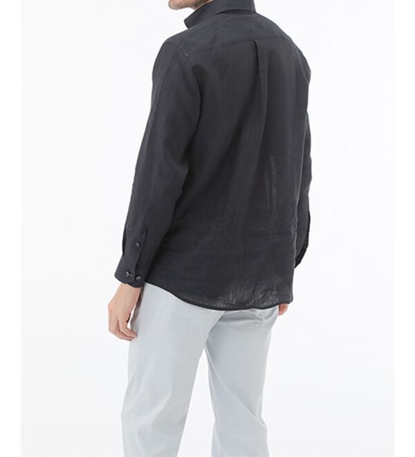 「＜コムルヴァン・オム＞大人のフレンチリネン１００％シャツ（メンズシャツ）」｜詳細画像