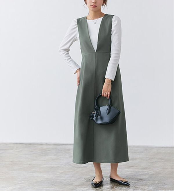 Pierrot（ピエロ）の「ウエストマークジャンパースカート（ジャンパースカート）」｜詳細画像