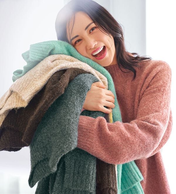 BELLUNA（ベルーナ）の「トレーナーが苦手な方に！ウール入りニットトレーナー（ニット・セーター）」｜詳細画像