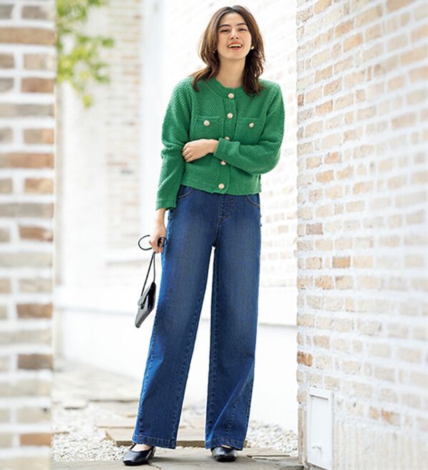 ルフラン（ルフラン）の「【２本組】ボタン使い楽デニムパンツ＜フォルト＞（フルレングスパンツ）」｜詳細画像