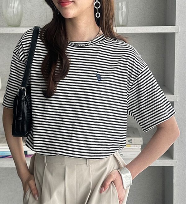 GeeRA（ジーラ）の「【Ｕ．Ｓ．　ＰＯＬＯ　ＡＳＳＮ．】スラブシアーTシャツ（Tシャツ）」｜詳細画像