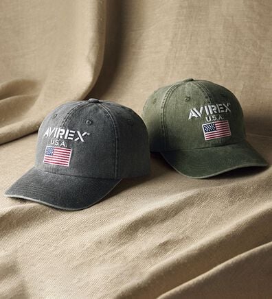 「＜アヴィレックス＞ビンテージ調キャップ（メンズ帽子）」