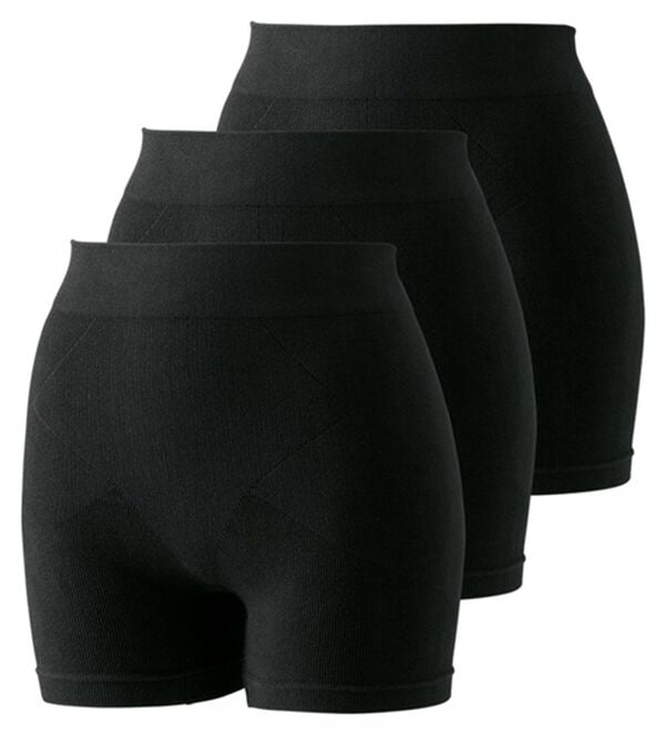 LAVIENNE（ラヴィエンヌ）の「【３枚組】整体師監修骨盤ガードル同色３枚組（１分丈）（ショーツ）」｜ブラック