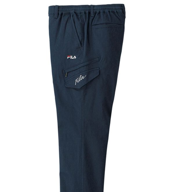 「＜フィラ＞素材で選べる！コットンストレッチカーゴ（メンズフルレングスパンツ）」｜ネイビーチノ