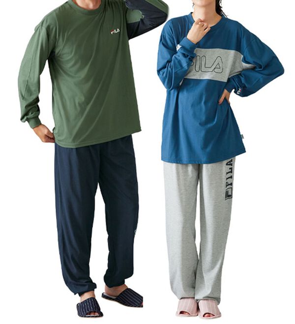 「＜フィラ＞ブランドデザインホームスーツ上下セット（メンズルームウェア）」｜詳細画像