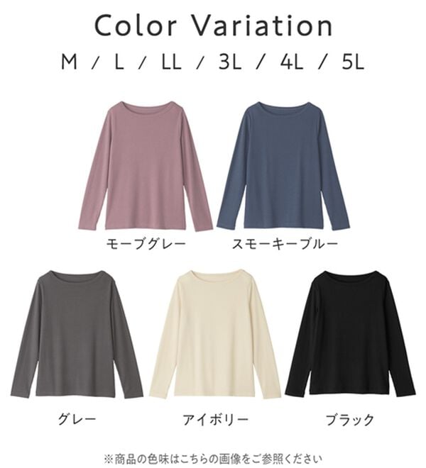 Viola e Viola（ヴィオラ エ ヴィオラ）の「【クルーネック】チクチクしにくい裏起毛プルオーバー（カットソー）」｜詳細画像