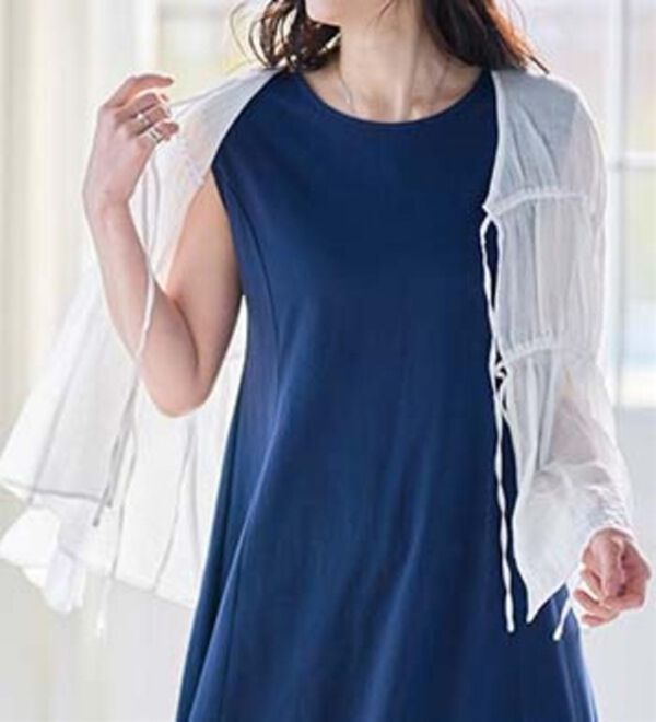 RANAN（ラナン）の「リボンドロストブラウス（ブラウス）」｜詳細画像