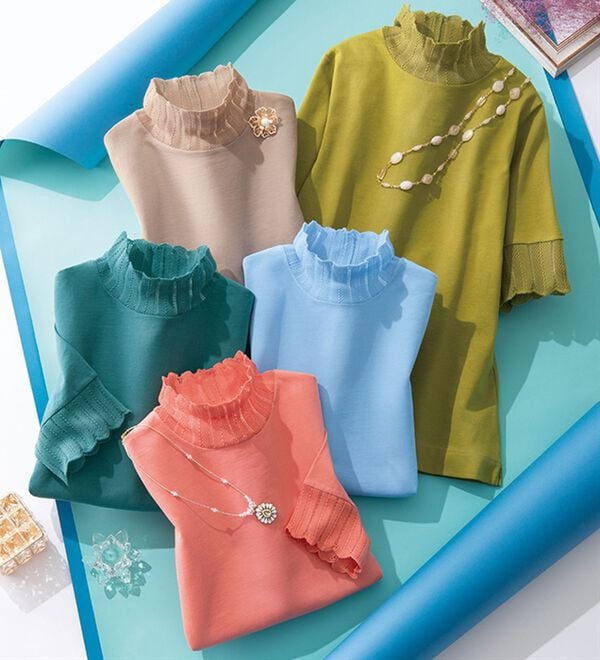 ルフラン（ルフラン）の「艶やか綿１００％プルオーバー（カットソー）」｜詳細画像