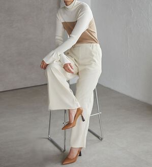 RANAN（ラナン）の「シアー重ねデザインワイドパンツ（フルレングスパンツ）」｜詳細画像