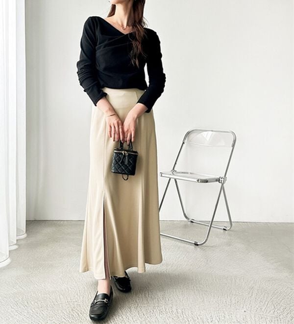 GeeRA（ジーラ）の「スリットマーメイドフレアスカート（ロングスカート）」｜詳細画像