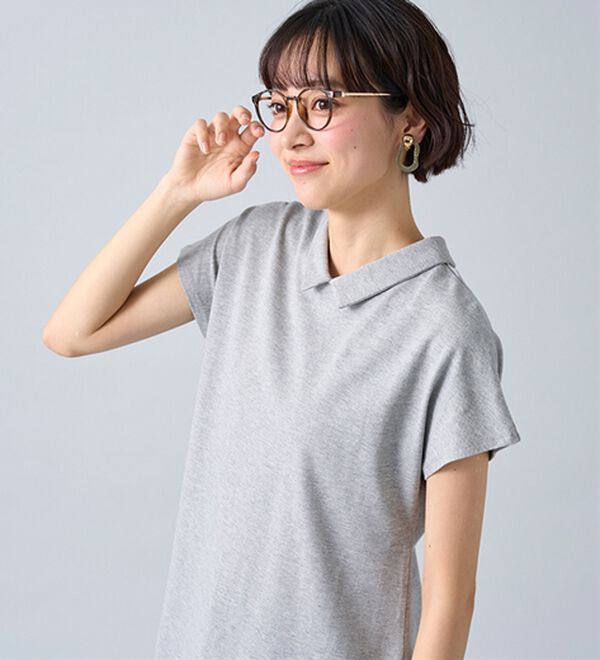 BELLUNA（ベルーナ）の「ヒンヤリ！綿１００％かのこポロチュニック（チュニック）」｜詳細画像