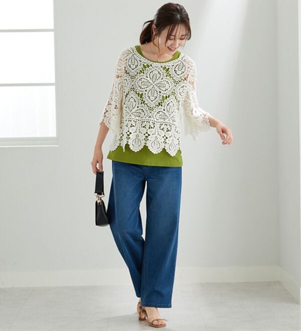 BELLUNA（ベルーナ）の「クロシェ編みプルオーバー（ニット・セーター）」｜詳細画像