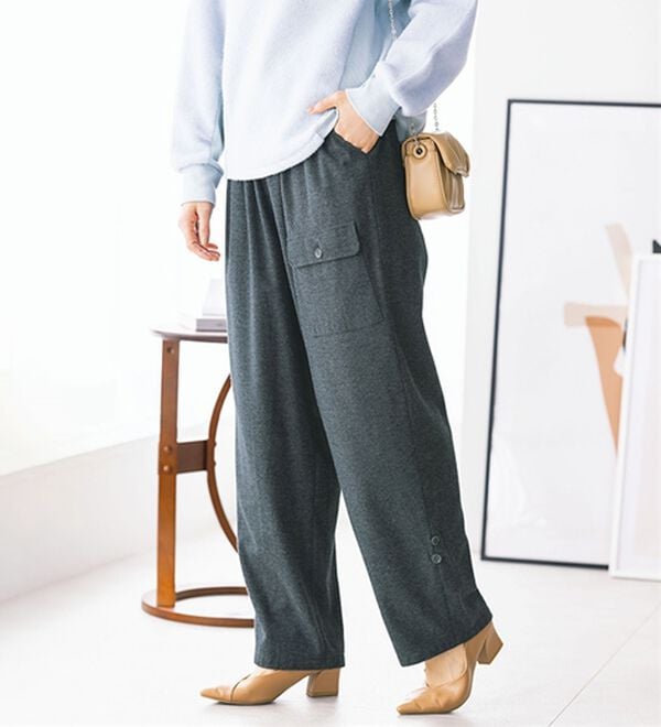 ルフラン（ルフラン）の「＜ｆｕ－ｕ＞綿１００％　両面起毛裾デザインパンツ（その他パンツ）」｜詳細画像