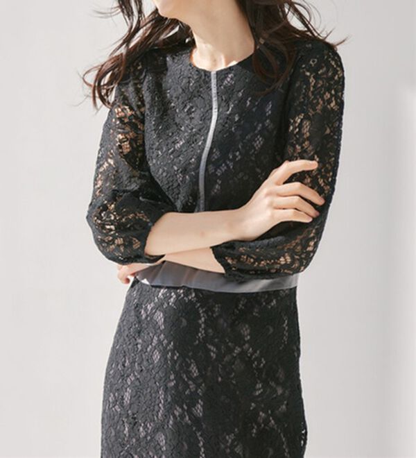 RANAN（ラナン）の「配色デザインレースワンピース（その他ワンピース）」｜詳細画像