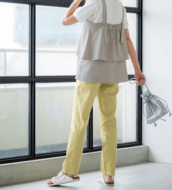 BELLUNA（ベルーナ）の「サラリ麻調素材ビスチェセットアップ（セットアップ）」｜詳細画像