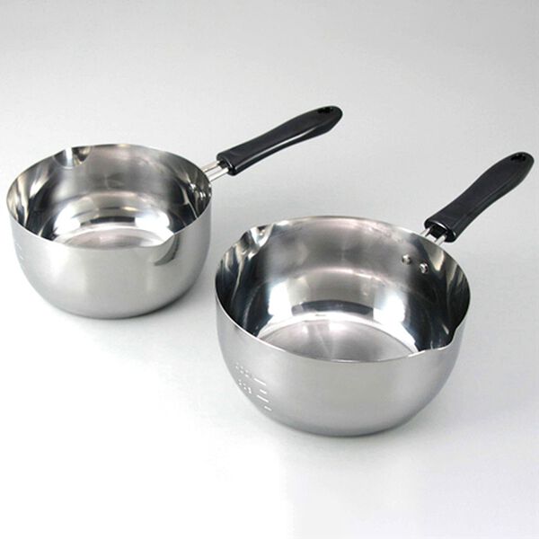 「日本製ゆきひら鍋２点セット（１６・１８ｃｍ）（鍋・フライパン）」｜1