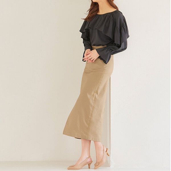 RANAN（ラナン）の「チノライクロングタイトスカート（ロングスカート）」｜詳細画像