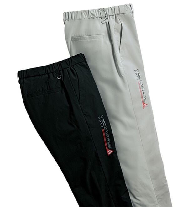 美品✨ウノピュウゴルフ　サイドロゴ　ストレッチナイロンパンツ　黒　メンズ5 L コムルヴァン・オム・ゴルフ＞快適ストレッチ中わたパンツ - ベルーナ