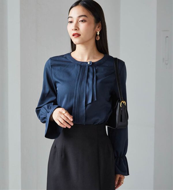 RANAN（ラナン）の「パール付きボウタイブラウス（ブラウス）」｜詳細画像