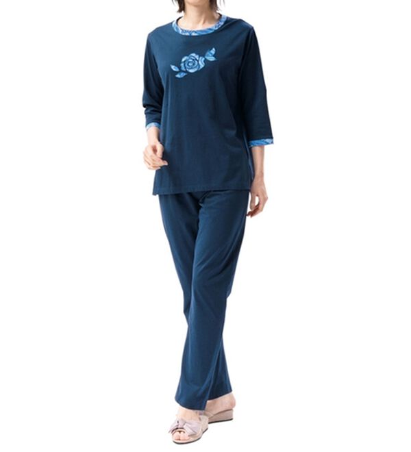 ルフラン（ルフラン）の「【２着組】夏の綿１００％トラベルパジャマ（パジャマ・ルームウェア）」｜詳細画像