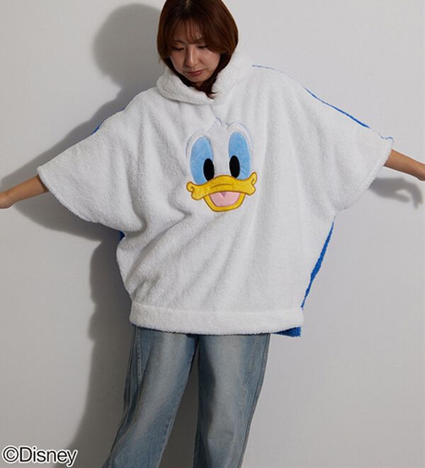 BELLUNA（ベルーナ）の「＜Ｄｉｓｎｅｙ＞【ドナルドダック】両面ボアポンチョ（パジャマ・ルームウェア）」｜詳細画像
