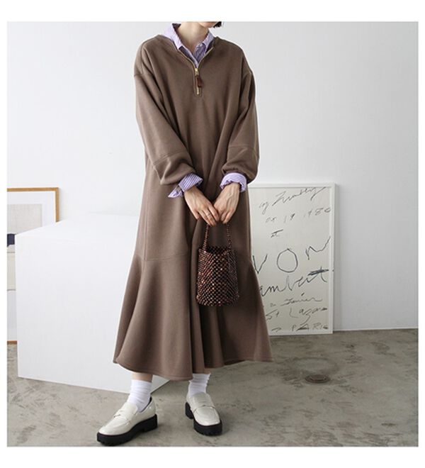 前後2WAYマーメイド裏起毛ワンピース - ベルーナ【公式】