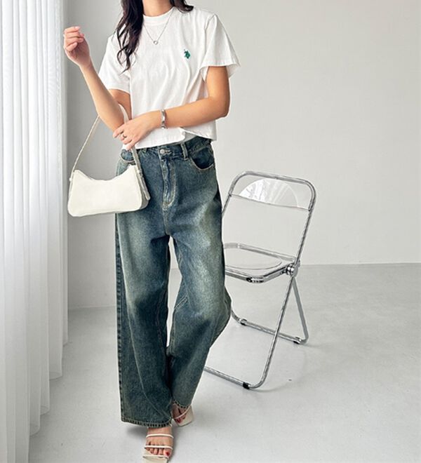 GeeRA（ジーラ）の「【Ｕ．Ｓ．　ＰＯＬＯ　ＡＳＳＮ．】ショート丈Ｔシャツ（Tシャツ）」｜詳細画像