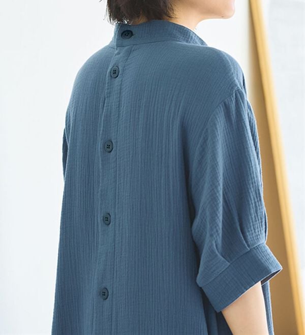 BELLUNA（ベルーナ）の「《ＨｕｇＲｅａｍコットン》ダブルガーゼゆったりワンピース（チュニックワンピース）」｜詳細画像