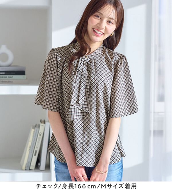 alotta（アロッタ）の「大人上品スカーフタイブラウス（ブラウス）」｜詳細画像