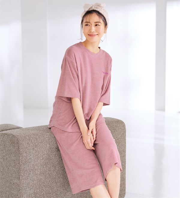 LAVIENNE（ラヴィエンヌ）の「【着るタオル】サラッと気持ちいい！ひんやりクールパイルパジャマ（パジャマ・ルームウェア）」｜詳細画像