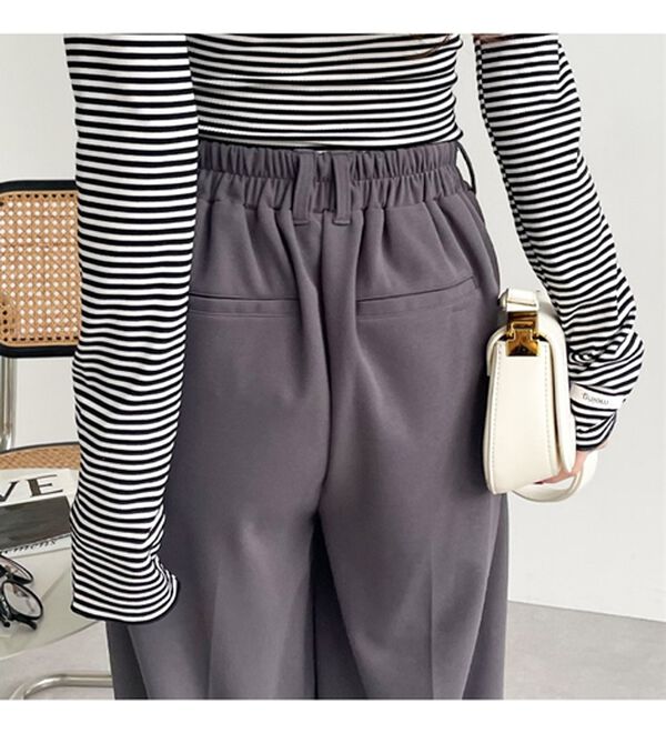 GeeRA（ジーラ）の「美脚魅せタックワイドスラックスパンツ（ワイドパンツ・ガウチョ）」｜詳細画像