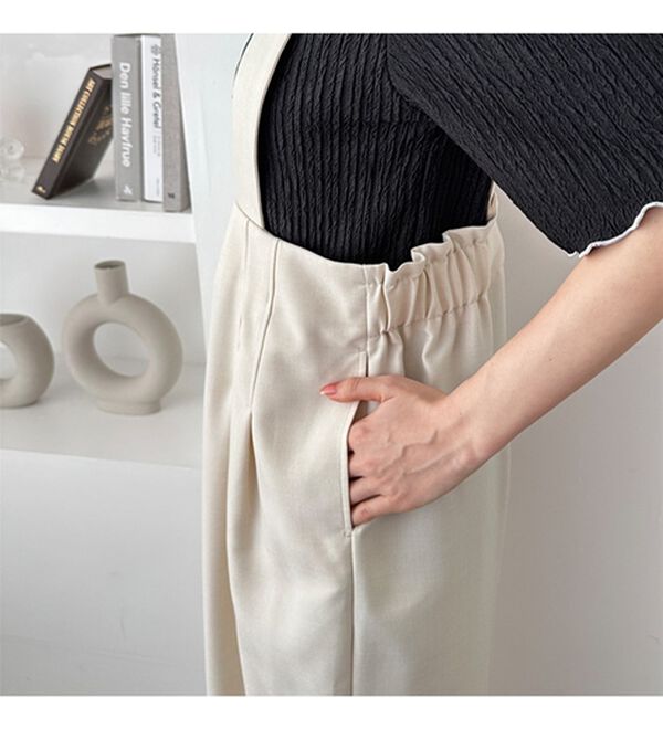 GeeRA（ジーラ）の「フロントジップハイウエストサロペット（オールインワン）」｜詳細画像