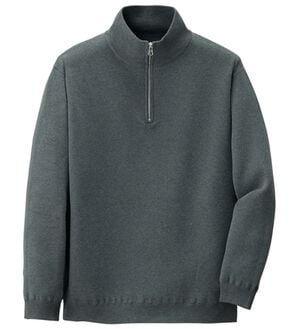 「＜シンプル＆プラス＞オン・オフ自在な上品ニット（メンズニット・セーター）」｜チャコール杢