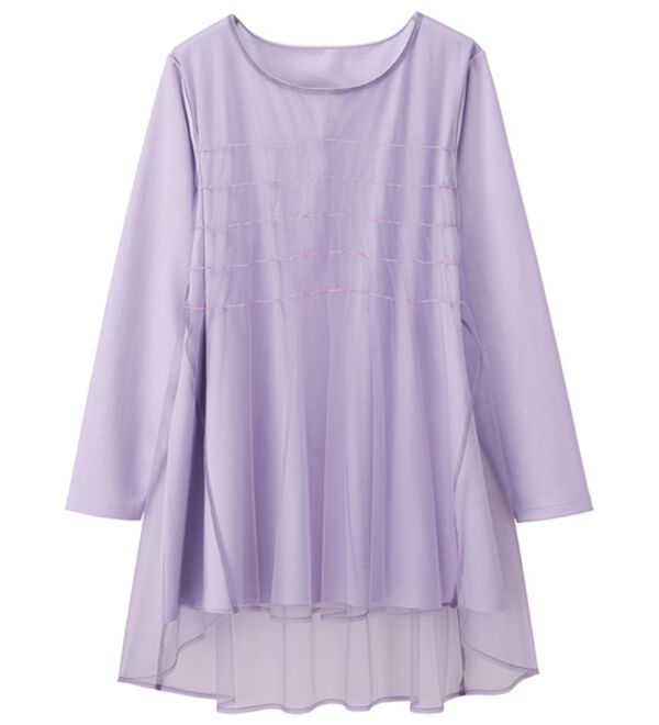 RANAN（ラナン）の「ふんわりあったか素材チュール重ねチュニック（チュニック）」｜詳細画像