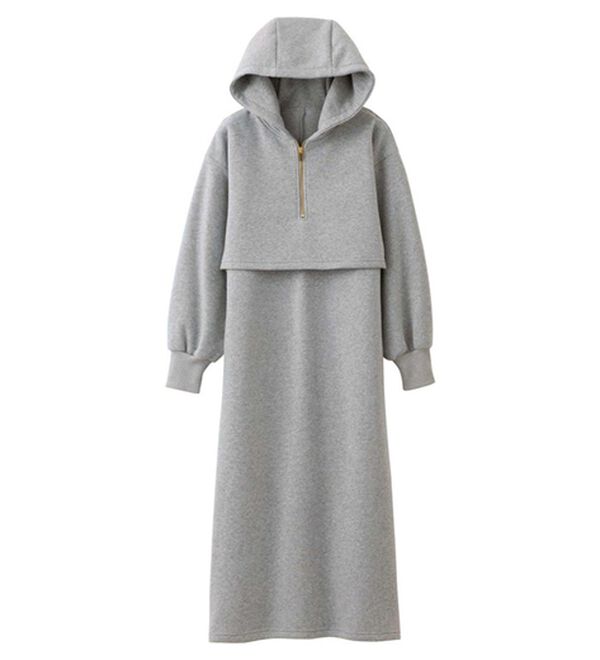 セットアップ風ハーフジップワンピース - ベルーナ【公式】