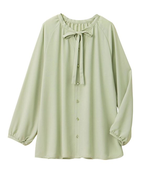 Viola e Viola（ヴィオラ エ ヴィオラ）の「【多機能付】細リボンブラウスチュニック（チュニック）」｜詳細画像