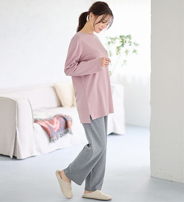 LAVIENNE（ラヴィエンヌ）の「【とろける肌心地】綿１００％あったかスムースパジャマ（パジャマ・ルームウェア）」｜詳細画像