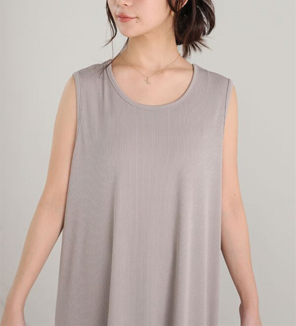 A HAPPY MARILYN（アハッピーマリリン）の「【Ｌ～８Ｌ】【選べる袖丈】さらとろリブワンピース（ロングワンピース）」｜詳細画像