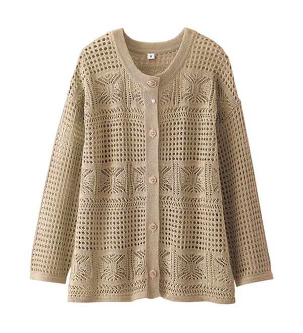 BELLUNA（ベルーナ）の「透かし編ニットカーディガン（ニットカーディガン）」｜詳細画像