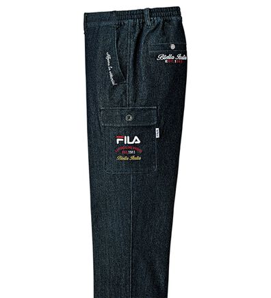 「＜フィラ＞裏フリース暖かカーゴパンツ（メンズフルレングスパンツ）」