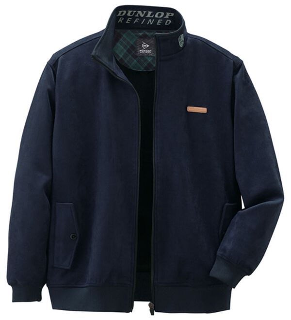「＜ダンロップ・リファインド＞のびのびスエード調快適ブルゾン（メンズブルゾン）」｜ネイビー