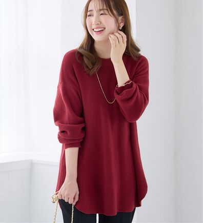 alotta（アロッタ）の「ふんわり裾ラウンドゆるニットチュニック（チュニック）」