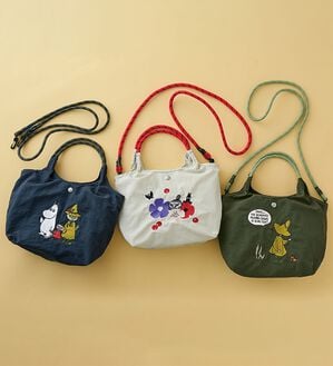 BELLUNA（ベルーナ）の「＜ムーミン＞キャラクター刺しゅう２ＷＡＹ手提げ（ハンドバッグ）」｜詳細画像