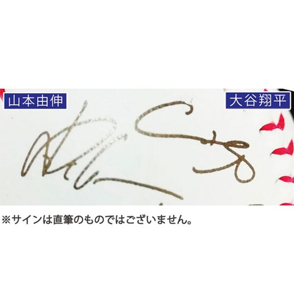 「ＭＬＢ公式フォト２枚セット・寄せ書きサイン入り記念ボール（インテリア雑貨）」｜詳細画像