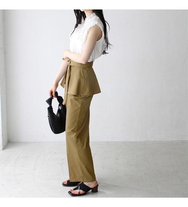 GeeRA（ジーラ）の「レイヤードラップパンツ（フルレングスパンツ）」｜詳細画像