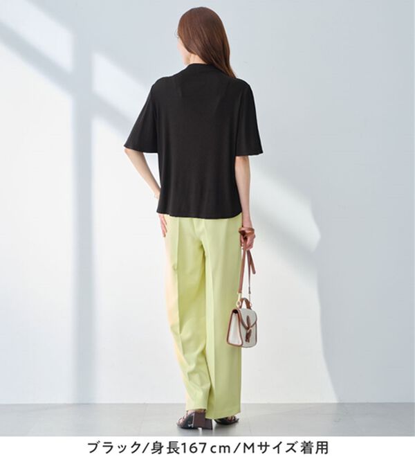 alotta（アロッタ）の「上品フレアー袖リブＴシャツ（カットソー）」｜詳細画像