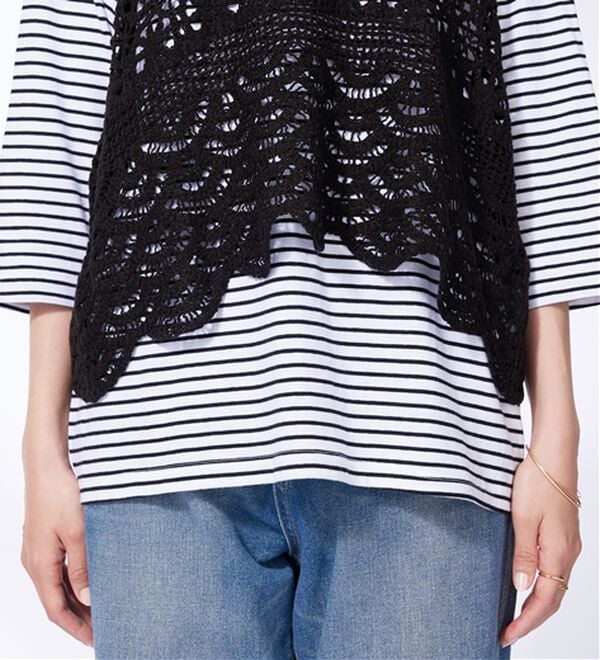 BELLUNA（ベルーナ）の「かぎ針風ビスチェアンサンブル（アンサンブル）」｜詳細画像