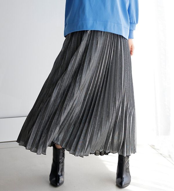 RANAN（ラナン）の「シャイニープリーツスカート（ロングスカート）」｜詳細画像