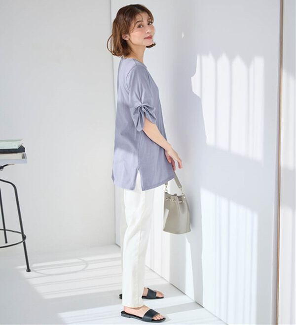 Viola e Viola（ヴィオラ エ ヴィオラ）の「綿１００％袖タックチュニック（チュニック）」｜詳細画像